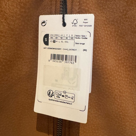 Desigual Tan/Brown Fuax Leather Jacket - Picture 3 of 10